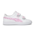 Tênis Infantil Puma Smash Hearty 3.0 BRANCO/ROXO CLA