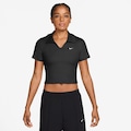Camisa Polo Cropped Nike Sportswear Essential Feminina PRETO/BRANCO