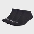 Kit 3 Pares de Meia adidas Cano Baixo Masculino PRETO
