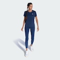 Opção de cor AZUL CLA/BRANCO de Camiseta Poliéster Adidas Feminina