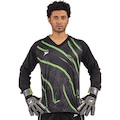 Camisa de Goleiro Poker Cereno Manga Longa Unissex PRETO/VERDE