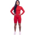 Conjunto Fitness Blusa Térmica Proteção UV e Bermudinha Suplex Vekyo VERMELHO
