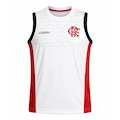 Camiseta Regata Flamengo Estalo Clássica Braziline - Masculina BRANCO