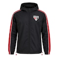 Jaqueta Corta Vento do São Paulo Clássica Tricolor Braziline - Masculina PRETO