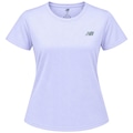 Opção de cor ROXO CLARO de Camiseta New Balance Athletics Run Feminina
