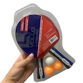 Kit Tênis De Mesa Vollo (2 Raquetes + 3 Bolinhas) PRETO