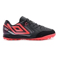 Chuteira de Society Umbro Pro 5 Bump Club Unissex PRETO/ROSA
