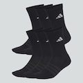 Kit 6 Pares de Meia adidas Acolchoadas Adulto PRETO