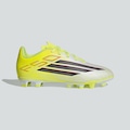 Chuteira de Campo Infantil adidas F50 Club BRANCO/AMARELO
