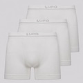 Kit 3 Cuecas Boxer Lupo Microfibra Sem Costura Adulto BRANCO