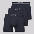 Kit 3 Cuecas Boxer Lupo Microfibra Sem Costura Adulto AZUL ESCURO