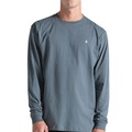 Camiseta Manga Longa Volcom Stone Blanks Masculina CINZA ESCURO