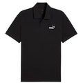 Camisa Polo Puma Ess Logo Pique Masculina PRETO/BRANCO