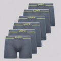 Kit 6 Cuecas Lupo Boxer Microfibra Sem Costura Adulto AZUL