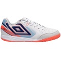 Chuteira Futsal Adulto Umbro Pro 5 Bump Club BRANCO/CORAL