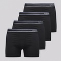 Kit 4 Cuecas Boxer Lupo com Elastano Adulto PRETO