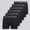 Kit 6 Cuecas Lupo Boxer com Elastano Adulto PRETO