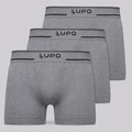 Kit 3 Cuecas Boxer Lupo Microfibra Sem Costura Adulto CINZA
