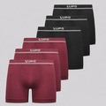 Kit 6 Cuecas Boxer Lupo Microfibra Sem Costura Adulto PRETO