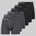 Kit 6 Cuecas Boxer Lupo Microfibra Sem Costura Adulto PRETO