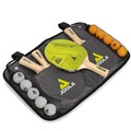 Kit Tênis De Mesa Joola Family Set Maleta Com 4 Raquetes e 10 Bolas CINZA