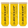 Bola de Padel Dunlop Team Padel - Pack com 03 Tubos AMARELO