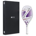 Raquete de Beach Tennis Zeiq Pro Violet Collani White 3k BRANCO
