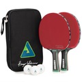 Kit Tênis de Mesa Joola Hugo Calderano Duo Pro Com 2 Raquetes 3 Bolas 1 Capa PRETO