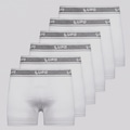 Kit 6 Cuecas Boxer Lupo Basic com Elastano Adulto BRANCO