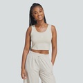 Camiseta Regata Cropped adidas Slim Essentials Feminina BEGE
