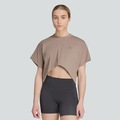 Camiseta Cropped adidas Gráfica Power Feminina MARROM