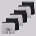 Kit 6 Cuecas Boxer Lupo com Elastano Adulto CINZA