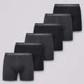 Kit 6 Cuecas Lupo Boxer com Elastano Adulto PRETO