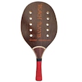 Raquete de Beach Tennis Sakis Sport em Madeira Artesanal - Adulto MARROM/VERMELHO
