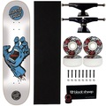 Skate Santa Cruz Profissional Powerlyte Fiberglass Next 53mm BRANCO/VERMELHO