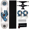 Skate Santa Cruz Profissional Powerlyte Fiberglass Next 53mm BRANCO/AZUL