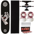 Skate Santa Cruz Montado 8.0 Profissional Moska 60 Red Bones PRETO