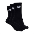 Kit 3 Pares de Meia Cano Longo New Balance Unissex PRETO