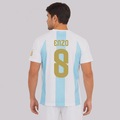 Camisa Argentina Selección 8 Enzo Masculina AZUL