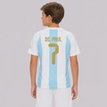 Camisa Argentina Selección 7 De Paul Infantil AZUL