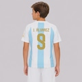 Camisa Argentina Selección 9 J. Álvarez Infantil AZUL