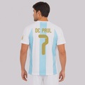 Camisa Argentina Selección 7 De Paul Masculina AZUL