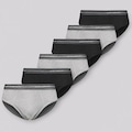 Kit Cueca Lupo Slip Algodão Com Elastano - Masculino - 6 Unidades PRETO
