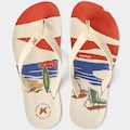Chinelo Kenner Summer Brisa Masculino BRANCO/MARROM