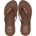 Chinelo de Dedo Ipanema Shine Sempre Nova Pingentes Feminino MARROM