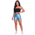 Conjunto Esportivo Fitness Top Tube Faixa e Short New Zig Vekyo Feminino AZUL