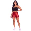 Conjunto Esportivo Fitness Top Tube Faixa e Short New Zig Vekyo Feminino VERMELHO