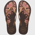 Chinelo Feminino Havaianas Slim Organic MARROM