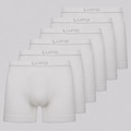 Kit Cueca Boxer Lupo Microfibra sem Costura - 6 Unidades BRANCO