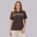 Camiseta Adidas Logo Estampada Feminina MARROM